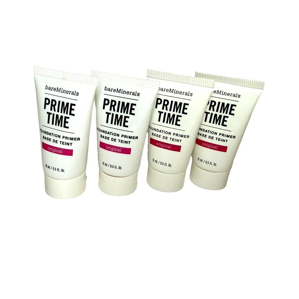 4 PACK bareMinerals Prime Time Original Foundation Primer 15 ml / .5 oz